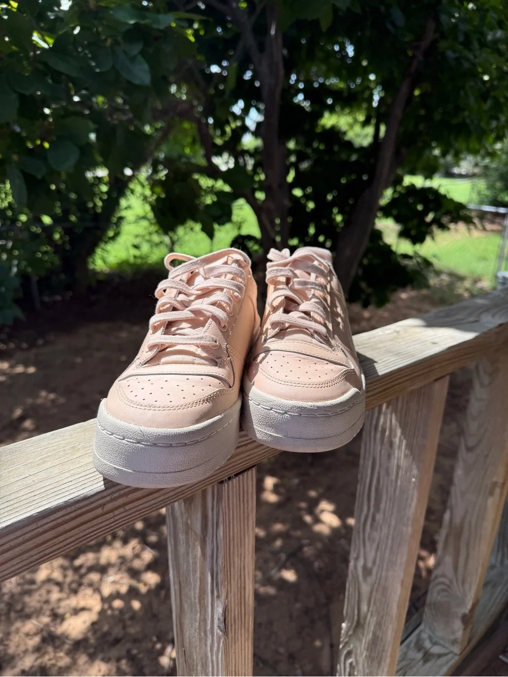 adidas Peach/Blush Low-Top Sneakers